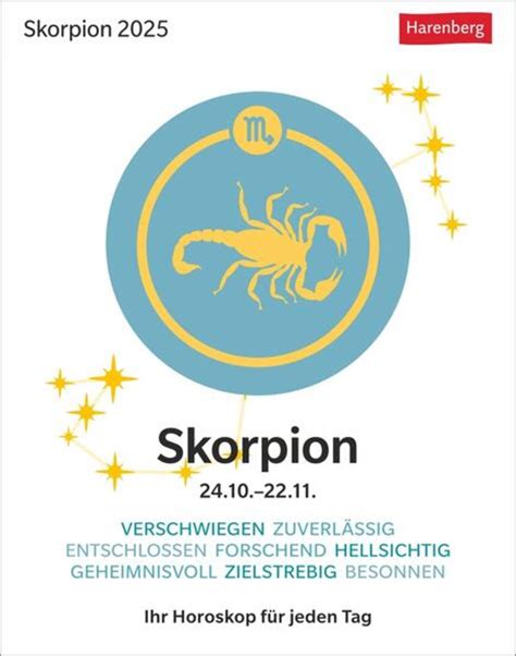 horoskop skorpion jeden tag|Tageshoroskop Skorpion ⇒ das erwartet Sie heute 